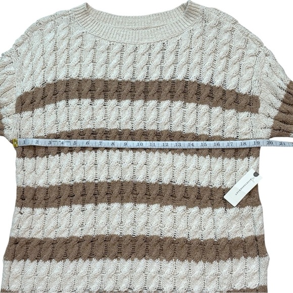 Anthropologie Pilcro Neutral Cable Knit Oversized Woman’s Size Small Sweater - Picture 8 of 10